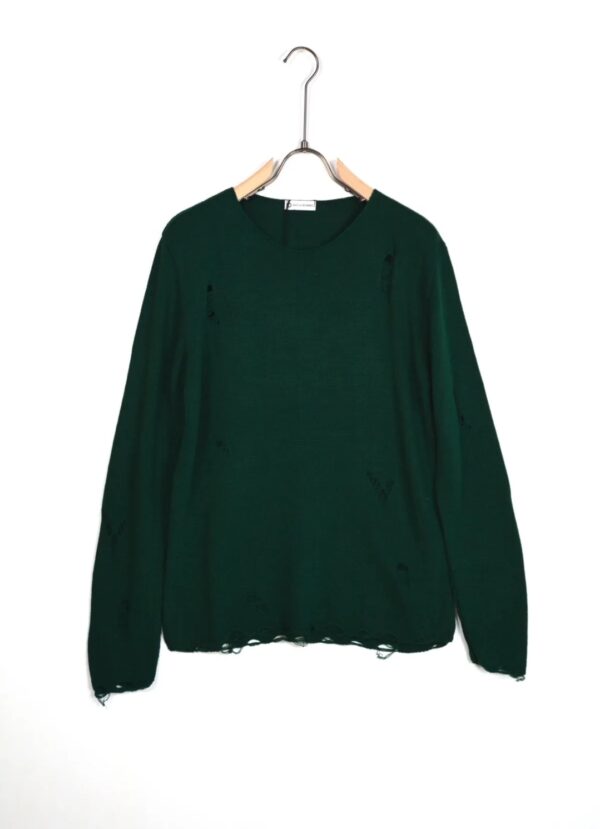 maglione sfranciato verde Gucci